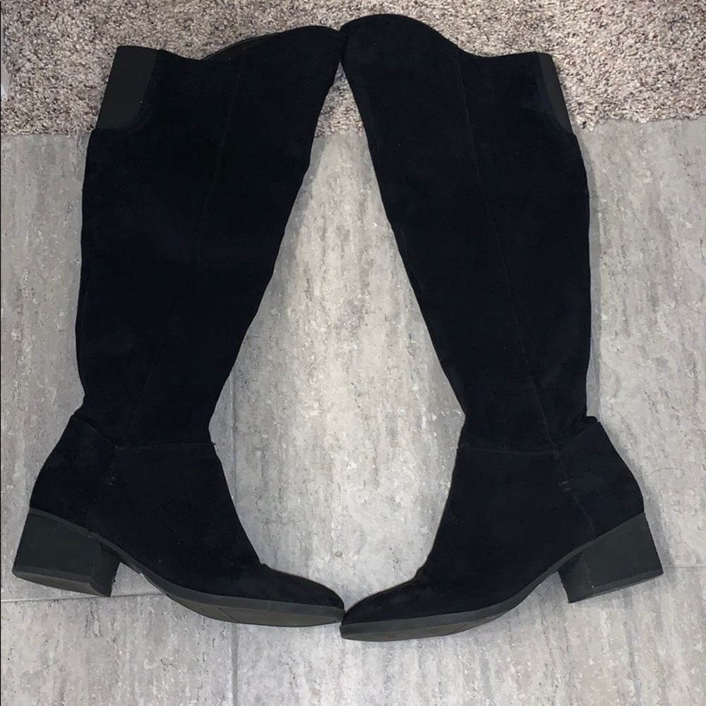 Dr Scholls over the knee black boots